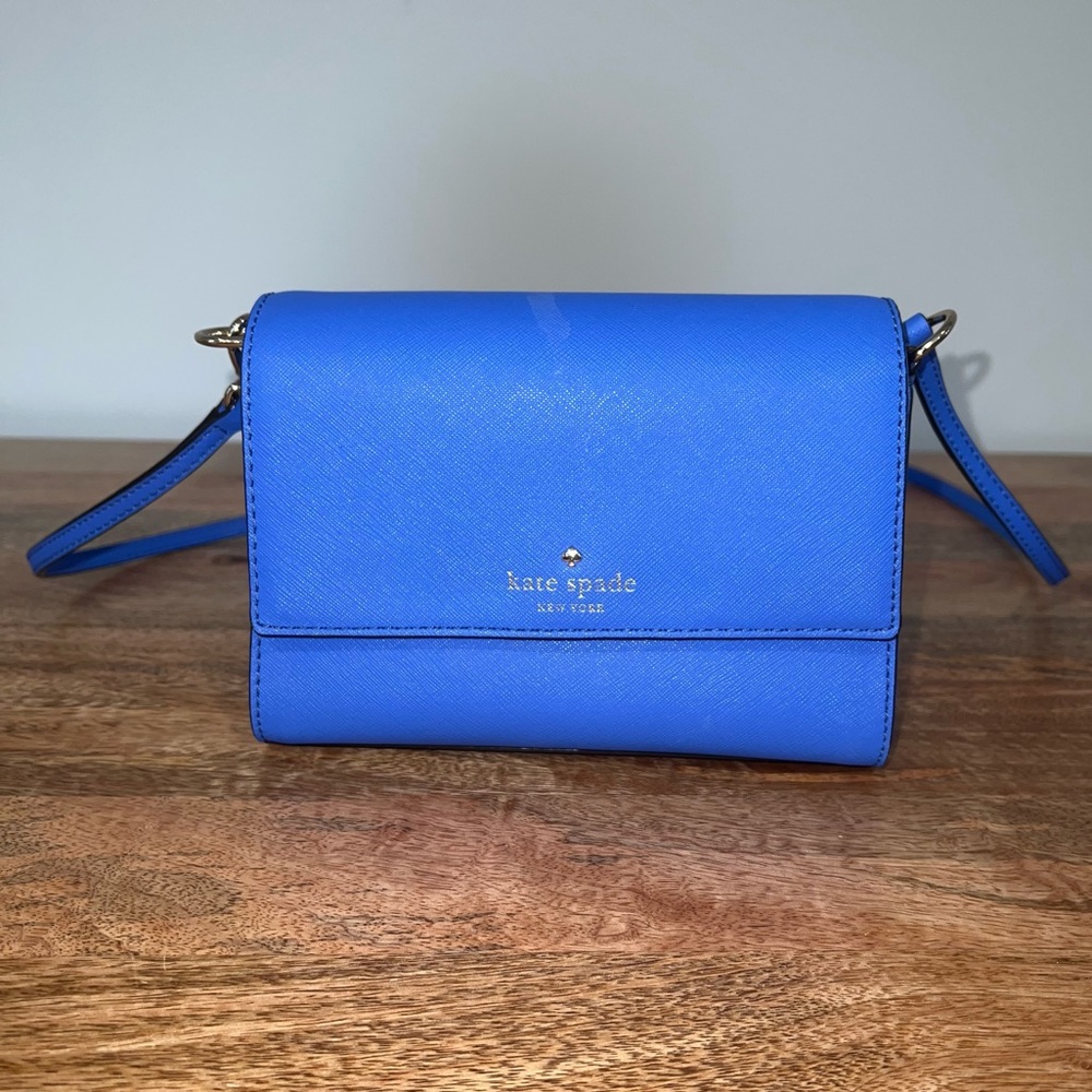 Kate Spade Small Blue Crossbody Bag | Great Condition